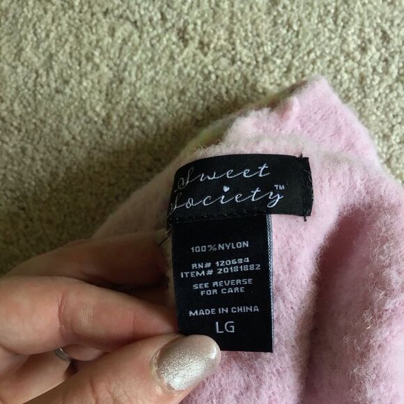 Sweet Society Pastel Rainbow Fuzzy Knit Crop Tank Top - Picture 6 of 7